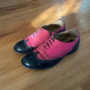 Madewell Pink and Black Women's Loafers